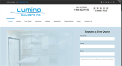 Desktop Screenshot of luminabuildersinc.com