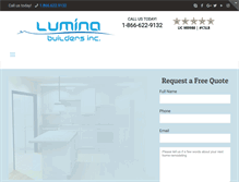 Tablet Screenshot of luminabuildersinc.com
